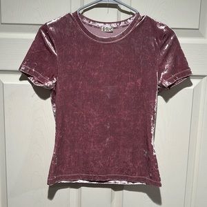 FREE PEOPLE PINK CRUSHED VELVET TOP SIZE MEDIUM!! NWOT!! # 167
